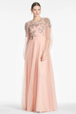 Freyja Gown - Morganite 12 Freyja Gown - Morganite -Feminine Style Shop FREYJAGOWN MORGANITE FRONT3