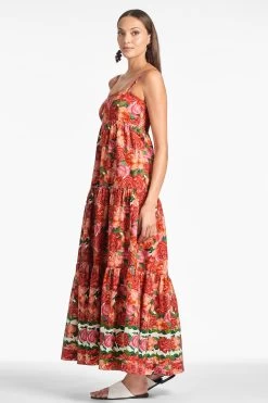 Giorno Dress - Mazzolino Rosa -Feminine Style Shop GIORNODRESS MAZZOLINOROSA SIDE