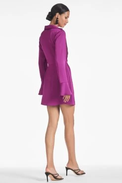 Greta Dress - Sparkling Grape 9 Greta Dress - Sparkling Grape -Feminine Style Shop GRETADRESS SPARKLINGGRAPE BACK