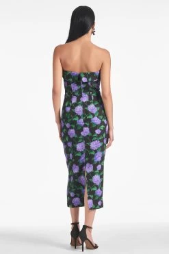 Isa Dress - Violet Garden -Feminine Style Shop ISADRESS VIOLETGARDEN BACK