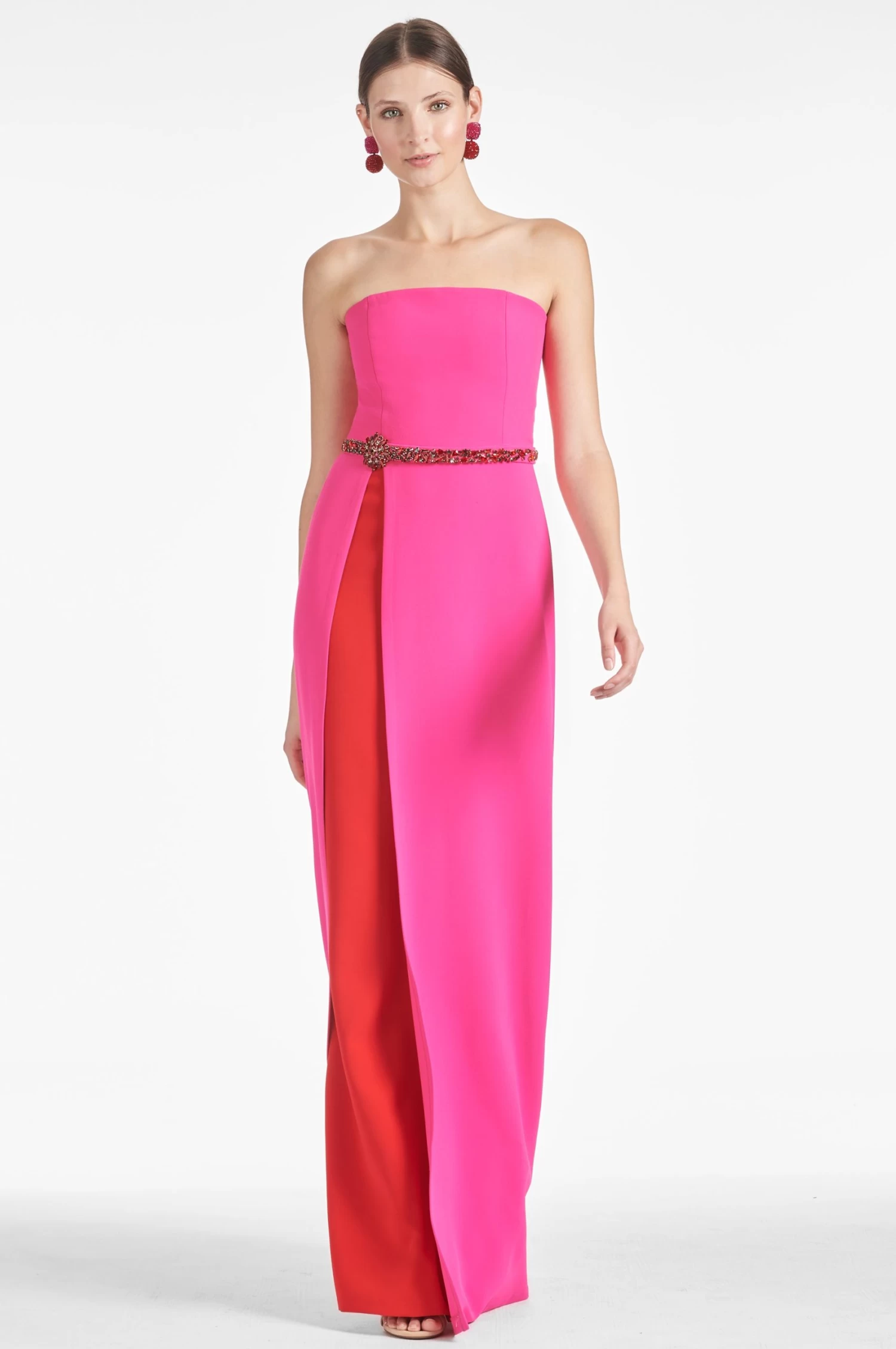 Daniella Gown - Electric Pink/Red 3 Daniella Gown - Electric Pink/Red