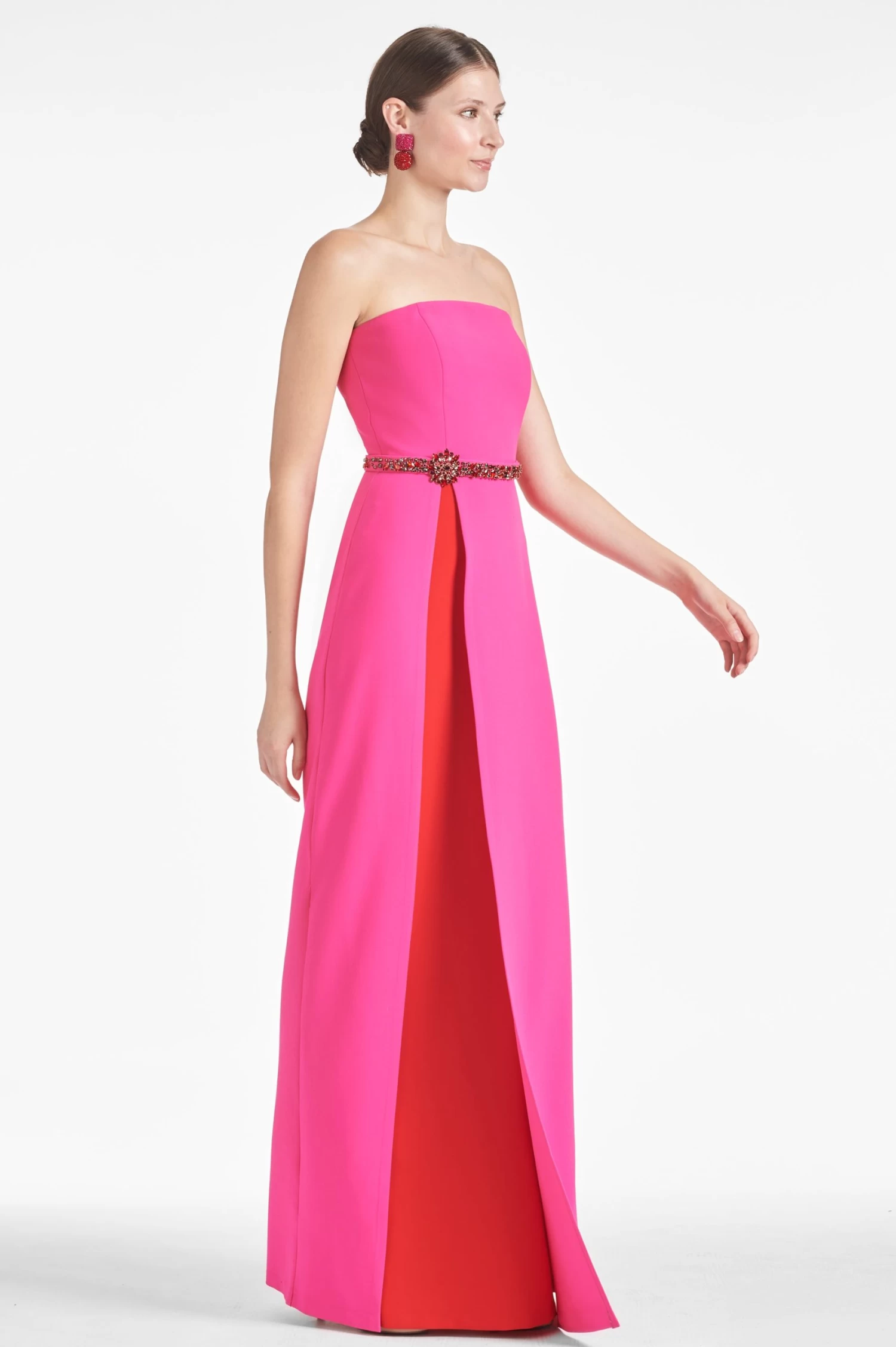 Daniella Gown - Electric Pink/Red 4 Daniella Gown - Electric Pink/Red - Image 2