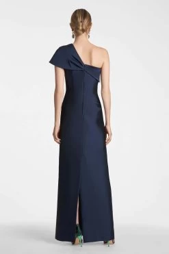 Ines Gown - Midnight -Feminine Style Shop InesGown Midnight Back