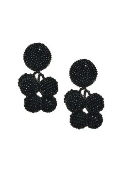 Mini Coconuts Earrings - Smooth Beads -Feminine Style Shop J18E02 MINICOCONUTS JET
