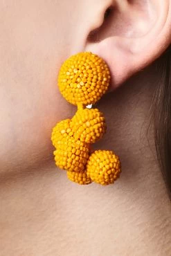 Mini Coconuts Earrings - Smooth Beads -Feminine Style Shop J18E02 MINICOCONUTS TANGERINE 248230e2 c78a 4c10 97f1 db5ee825361d