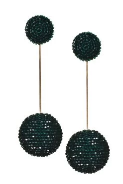 Aria Earrings - Faceted Beads -Feminine Style Shop J20E26 ARIAEARRING EMERALDGREEN