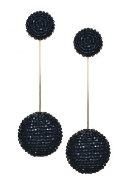 Aria Earrings - Faceted Beads -Feminine Style Shop J20E26 ARIAEARRING MIDNIGHT