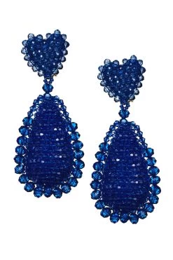 Adeline Earrings - Faceted Beads -Feminine Style Shop J20E57 ADELINEEARRING BLUE