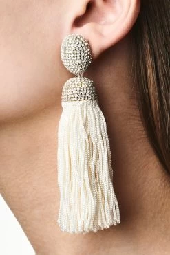 Hilary Earrings - Crystals / Thread