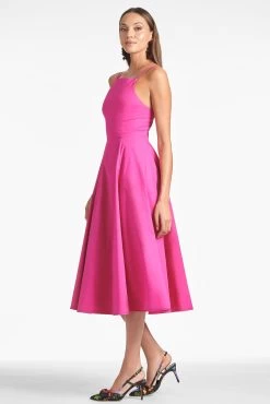 Jacinta Dress - Cerise 8 Jacinta Dress - Cerise -Feminine Style Shop JACINTADRESS CERISE SIDE