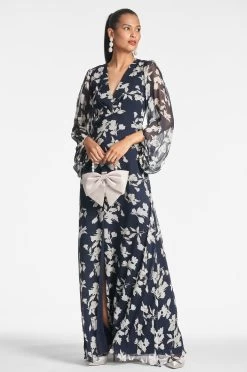 Jenny Gown - Navy Venetia Petal -Feminine Style Shop JENNYGOWN NAVYVENETIAPETAL FRONT4