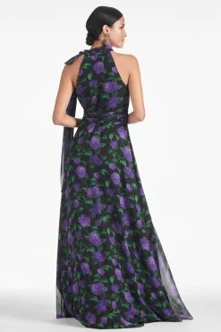 Kayla Gown - Violet Garden -Feminine Style Shop KAYLADRESS VIOLETGARDEN BACK