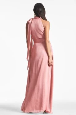 Kayla Gown - Rouge 10 Kayla Gown - Rouge -Feminine Style Shop KAYLAGOWN ROUGE BACK 1