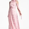 Kayla Gown - Rouge Damask Rose 2 Kayla Gown - Rouge Damask Rose -Feminine Style Shop KAYLAGOWN ROUGEDAMASKROSE FRONT