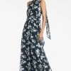 Kayla Gown - Navy Venetia Petal -Feminine Style Shop KAYLAGOWN NAVYVENETIAPETAL FRONT
