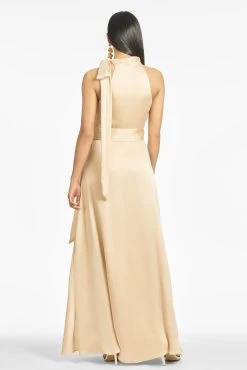 Kayla Gown - Champagne -Feminine Style Shop KaylaGown Champagne Back