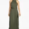 Kayla Gown - Moss Green -Feminine Style Shop KaylaGown MossGreen Front4