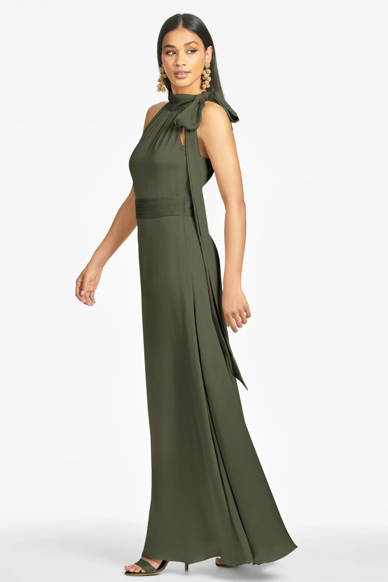 Kayla Gown - Moss Green 4 Kayla Gown - Moss Green - Image 2