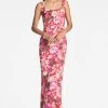 Lana Gown - Deep Pink Dahlia -Feminine Style Shop LANAGOWN DEEPPINKDAHLIA FRONT2