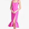 Laura Dress - Cerise 1 Laura Dress - Cerise -Feminine Style Shop LAURADRESS CERISE FRONT2