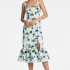 Laura Dress - Sky Citrine Peonies -Feminine Style Shop LAURADRESS SKYCITRINEFLORAL FRONT