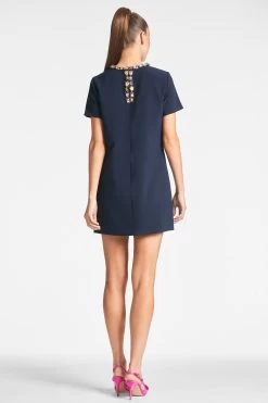 Lauren Dress - Dark Midnight -Feminine Style Shop LAURENDRESS MIDNIGHT BACK