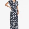 Leah Gown - Navy Venetia Petal 1 Leah Gown - Navy Venetia Petal -Feminine Style Shop LEAHGOWN NAVYVENETIAPETAL FRONT