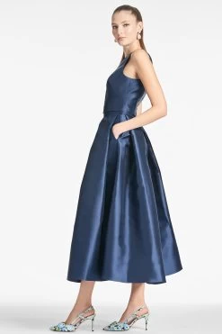 Lenox Obi-Bow Slingback - Garden Club -Feminine Style Shop LEXIETOP LEIGHTONSKIRT NAVY SIDE 51c8b16b 3e33 4a6c b5fd 48e067159bab