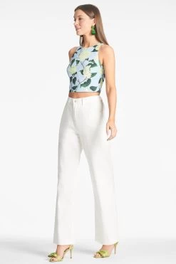 Lexie Top - Sky Citrine Peonies 9 Lexie Top - Sky Citrine Peonies -Feminine Style Shop LEXIETOP SKYCITRINEPEONIES SIDE