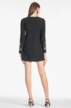 Lily Dress - Noir Bouquet -Feminine Style Shop LILLYDRESS NOIRBOUQUET BACK2