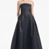 Margaux Gown - Black/Midnight -Feminine Style Shop MARGAUXDRESS BLACK MIDNIGHT FRONT