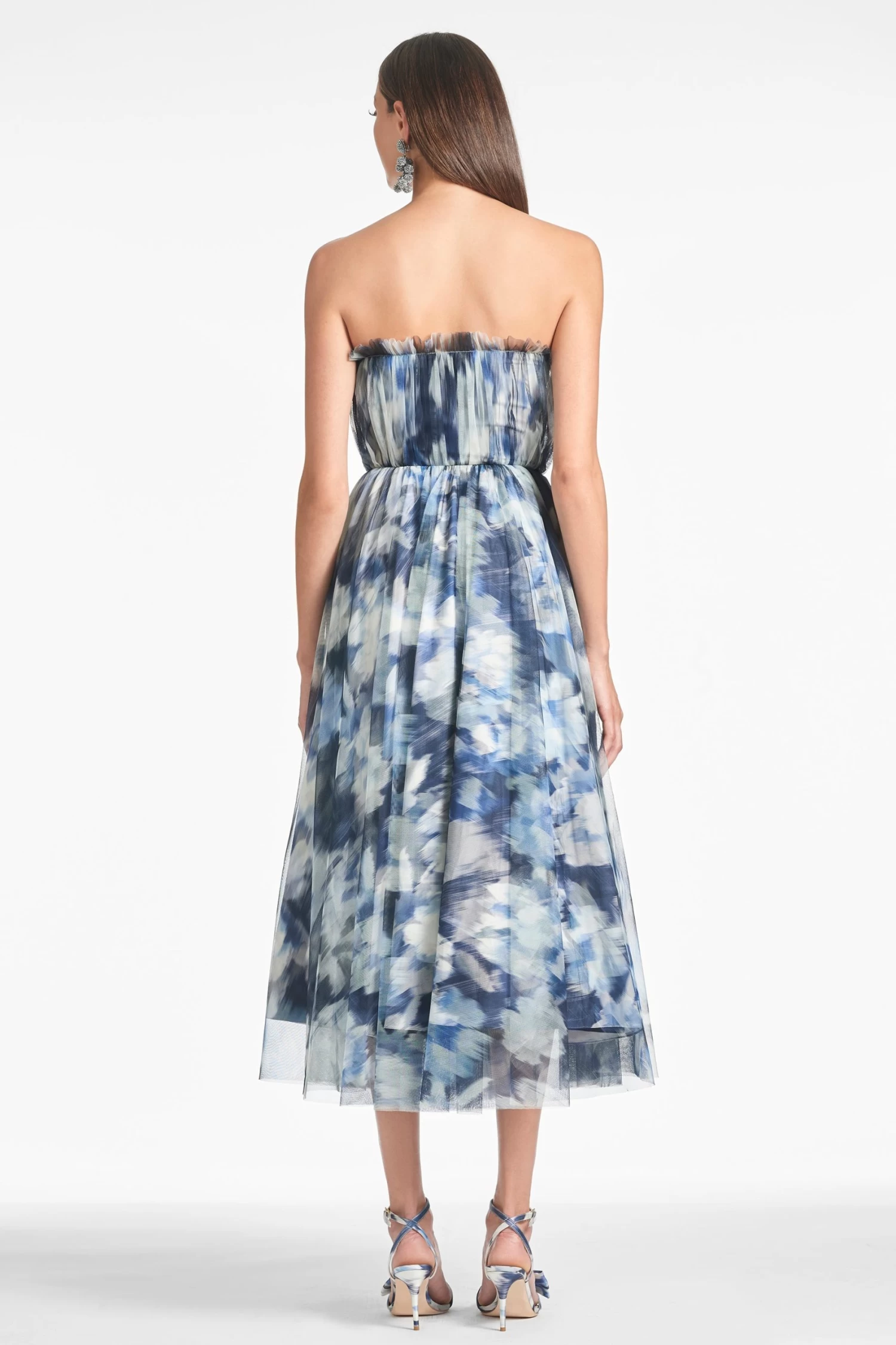 Marni Dress - Blue Ikat Floral 6 Marni Dress - Blue Ikat Floral - Image 4