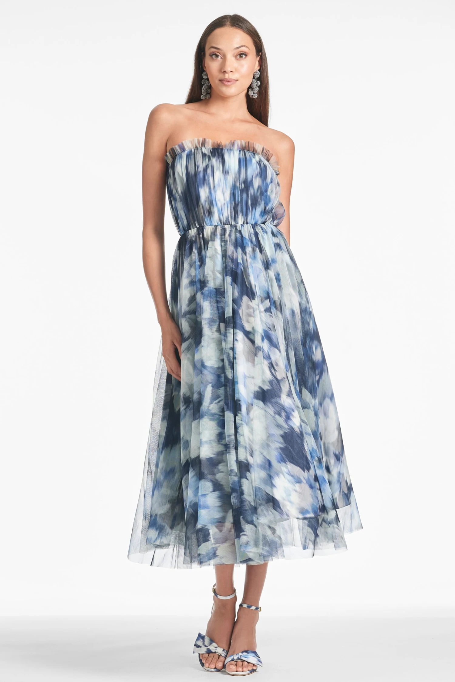 Marni Dress - Blue Ikat Floral 4 Marni Dress - Blue Ikat Floral - Image 2