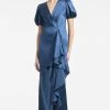 Mila Gown - Indigo -Feminine Style Shop MILAGOWN INDIGO FRONT
