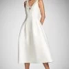 Millie Dress - Off White -Feminine Style Shop MILLIEDRESS OFFWHITE FRONT3