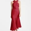 Naomi Dress - Dark Red -Feminine Style Shop NaomiDress DarkRed Front 1
