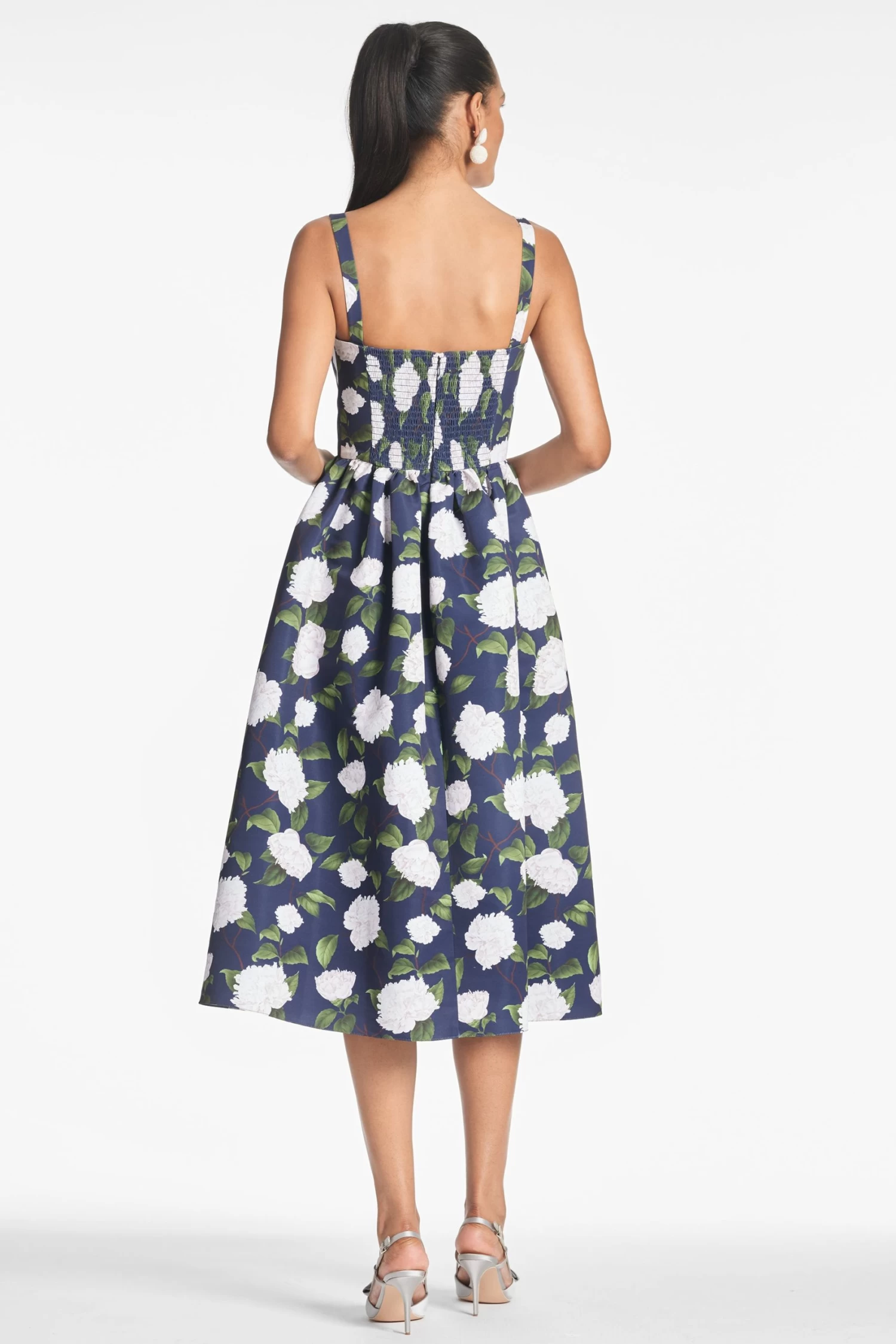Olena Dress - Navy/Ivory Moonlit Garden 7 Olena Dress - Navy/Ivory Moonlit Garden - Image 5
