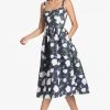 Olena Dress - Navy/Ivory Moonlit Garden