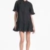 Palma Dress - Black -Feminine Style Shop PALMADRESS BLACK FRONT3
