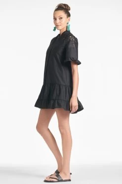 Palma Dress - Black -Feminine Style Shop PALMADRESS BLACK SIDE