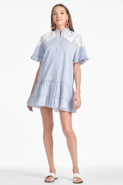 Feminine Style Shop -Feminine Style Shop PALMADRESS PINSTRIPE FRONT2