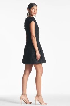 Penelope Dress - Noir -Feminine Style Shop PENELOPEDRESS NOIR SIDE