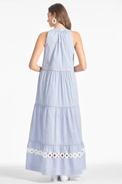 Positano Dress - Pinstripe 7 Positano Dress - Pinstripe -Feminine Style Shop POSITANODRESS PINSTRIPE BACK