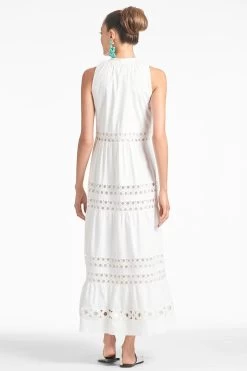 Positano Dress - White -Feminine Style Shop POSITANODRESS WHITE BACK