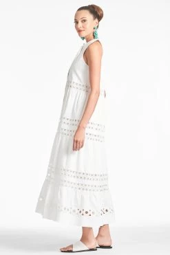 Positano Dress - White -Feminine Style Shop POSITANODRESS WHITE SIDE