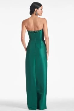 Preston Gown - Emerald 9 Preston Gown - Emerald -Feminine Style Shop PRESTONGOWN EMERALD BACK