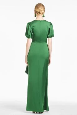 Mila Gown - Emerald -Feminine Style Shop R221G10 310 MILAGOWN EMERALD BACK