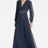 Ramsey Gown - Midnight 1 Ramsey Gown - Midnight -Feminine Style Shop RAMSEYGOWN MIDNIGHT FRONT