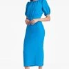 Rebecca Dress - Azure 1 Rebecca Dress - Azure -Feminine Style Shop REBECCADRESS AZURE FRONT2