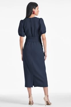 Rebecca Dress - Dark Midnight 9 Rebecca Dress - Dark Midnight -Feminine Style Shop REBECCADRESS DARKMIDNIGHT BACK
